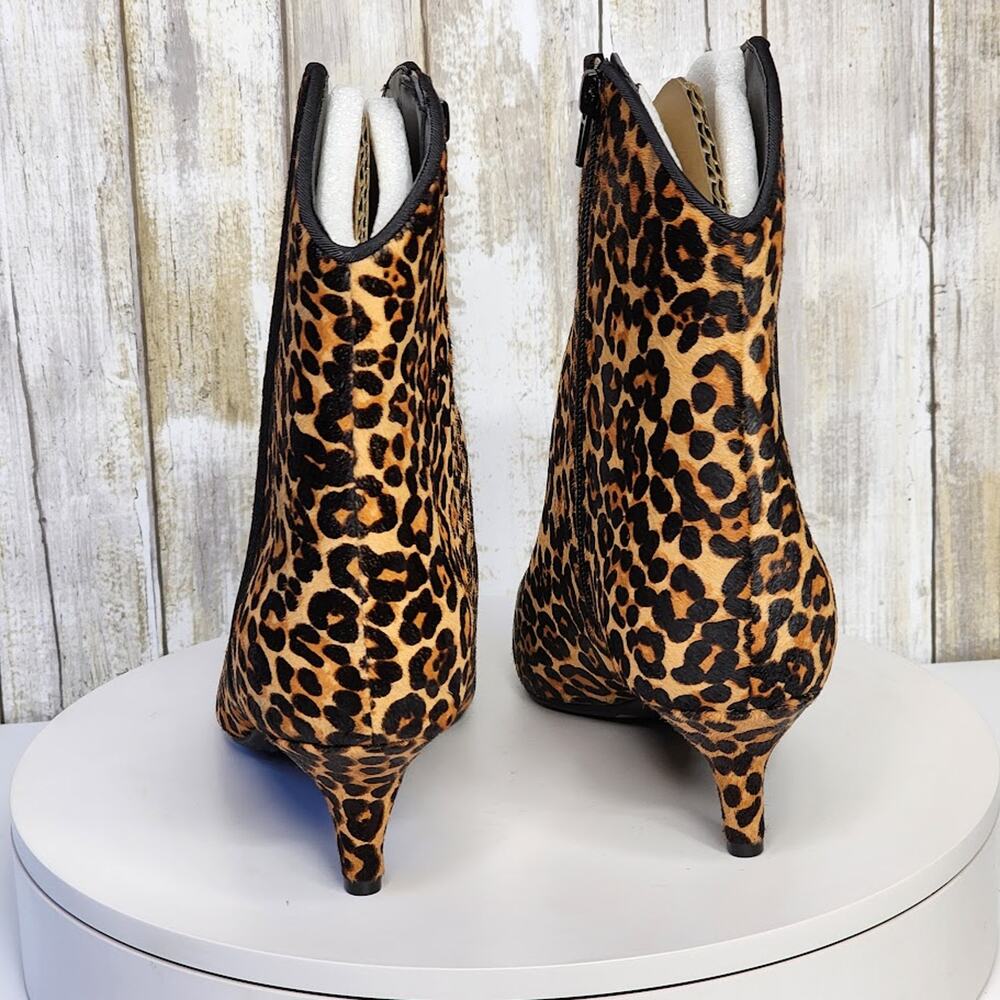 NEW - On 34th Aatira Leopard Tulip Booties - Size 8.5 M - Picture 5 of 12
